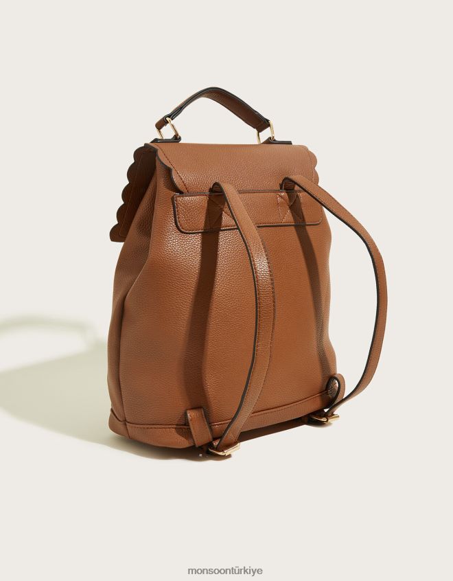 Monsoon kadınlar tarak sırt çantası JH86BT1410 aksesuar bronzluk