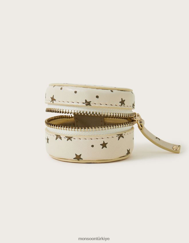 Monsoon kadınlar yıldız orta mücevher kutusu JH86BT1284 aksesuar fildişi