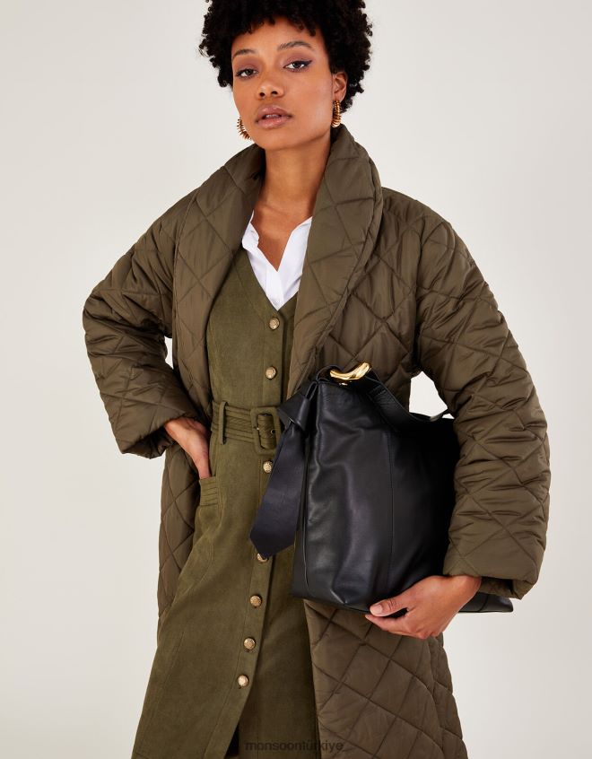 Monsoon kadınlar yüzük detaylı deri omuz çantası JH86BT1399 aksesuar moda