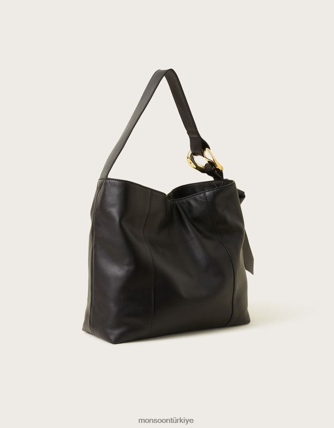 Monsoon kadınlar yüzük detaylı deri omuz çantası JH86BT1399 aksesuar moda