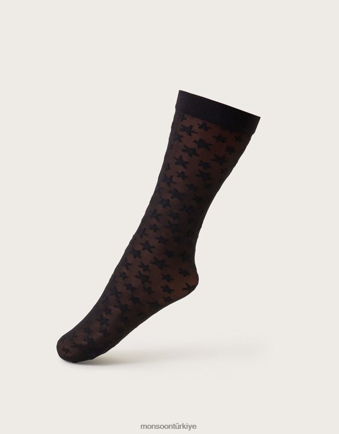 Monsoon kadınlar üçlü pop çorap seti JH86BT1266 aksesuar altın