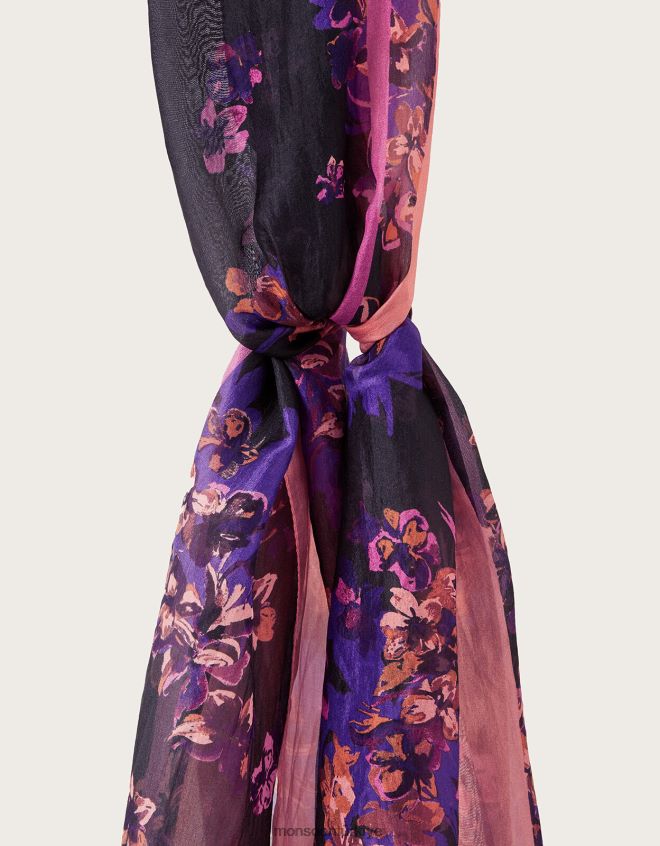 Monsoon kadınlar kiera bordür ipek eşarp JH86BT1246 aksesuar sıcak