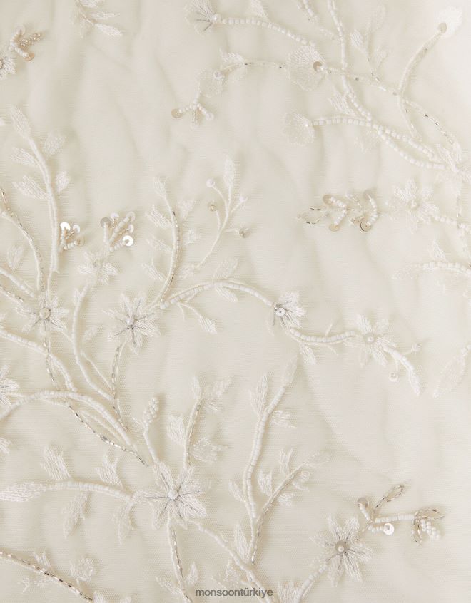 Monsoon kadınlar süslenmiş gelin püskülü örtbas JH86BT1201 aksesuar şık