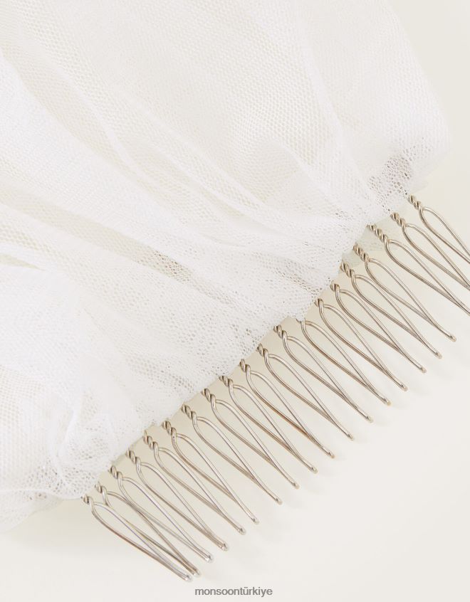 Monsoon kadınlar inci çiçeği ile süslenmiş peçe JH86BT1296 aksesuar şık