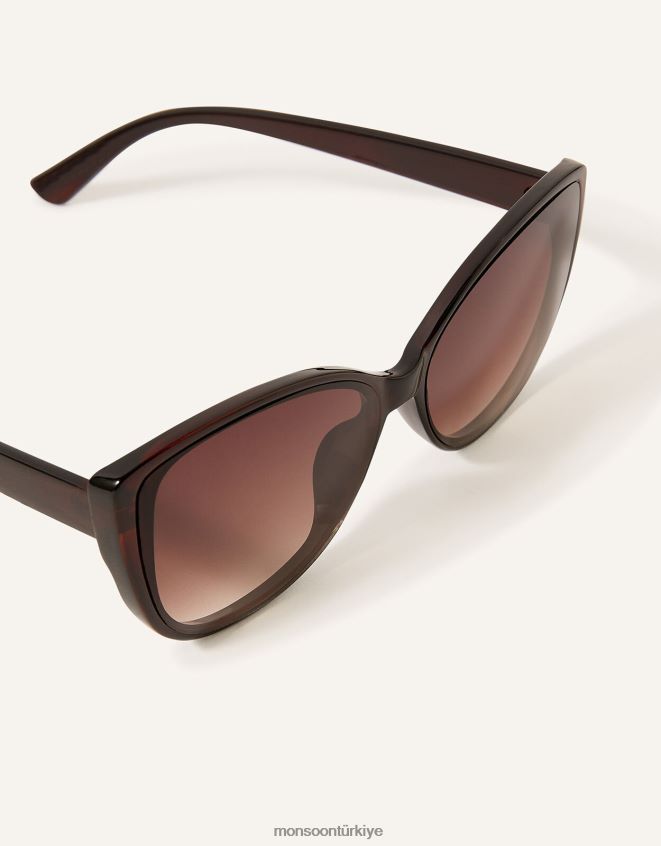 Monsoon kadınlar kaplumbağa kabuğu cateye güneş gözlüğü JH86BT1429 aksesuar moda