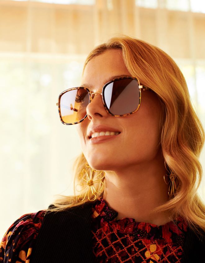 Monsoon kadınlar kaplumbağa kabuğu kare güneş gözlüğü JH86BT1275 aksesuar şık