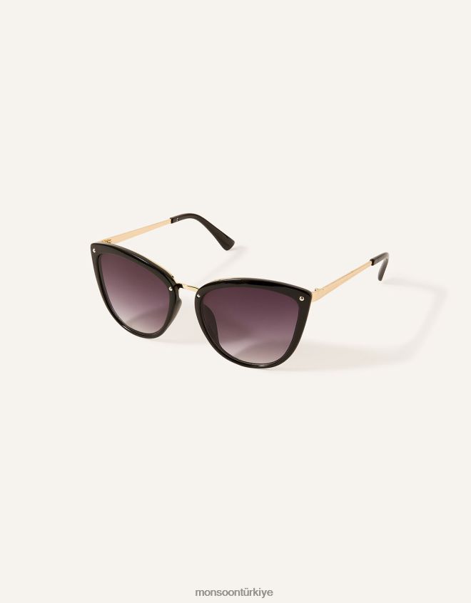 Monsoon kadınlar metal süslemeli cateye güneş gözlüğü JH86BT1426 aksesuar moda