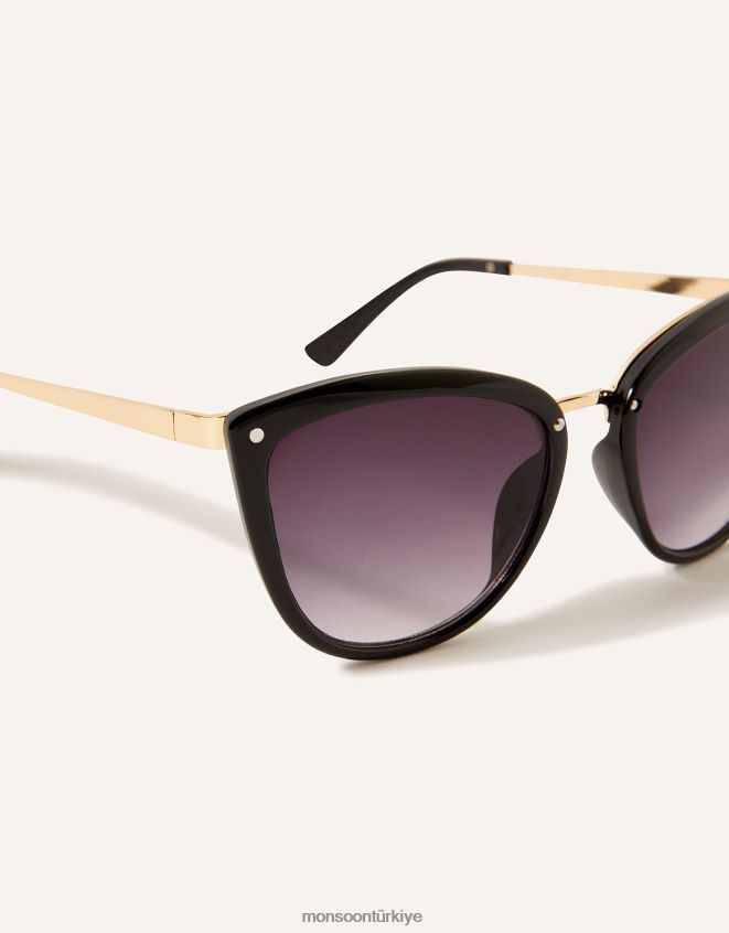 Monsoon kadınlar metal süslemeli cateye güneş gözlüğü JH86BT1426 aksesuar moda