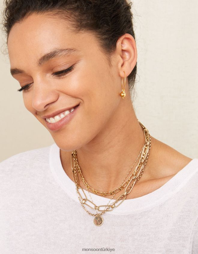 Monsoon kadınlar altın kaplama boncuk çekicilik çemberleri JH86BT1450 aksesuar sıcak