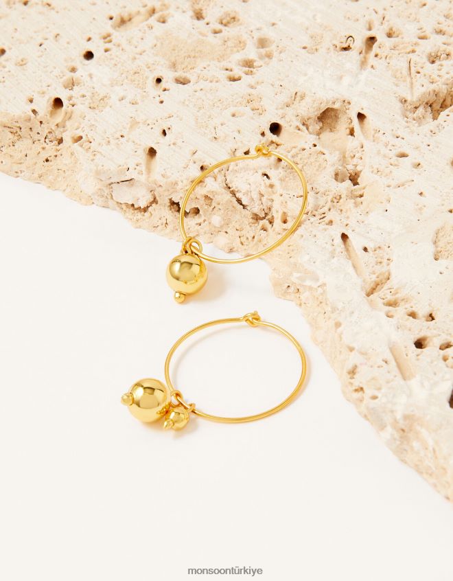 Monsoon kadınlar altın kaplama boncuk çekicilik çemberleri JH86BT1450 aksesuar sıcak