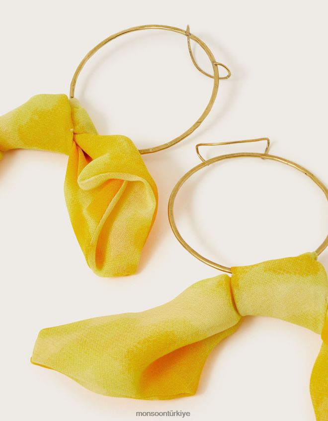 Monsoon kadınlar büyük eşarp halka küpeler JH86BT1249 aksesuar şık