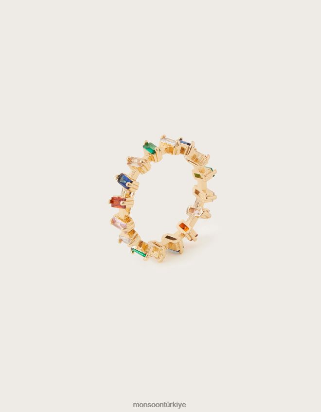 Monsoon kadınlar baget mücevher yüzüğü JH86BT1435 aksesuar çok