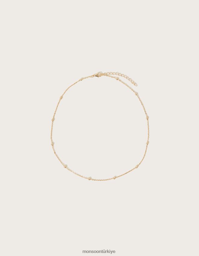 Monsoon kadınlar basit zincir kolye JH86BT1263 aksesuar zarif