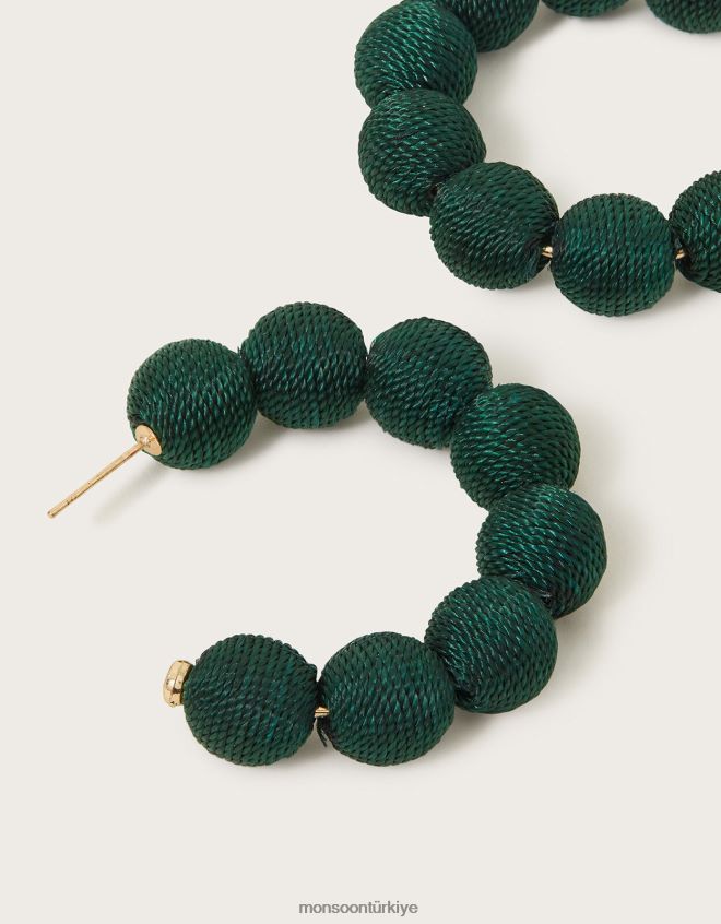 Monsoon kadınlar bobble çember küpeler JH86BT1259 aksesuar sıcak