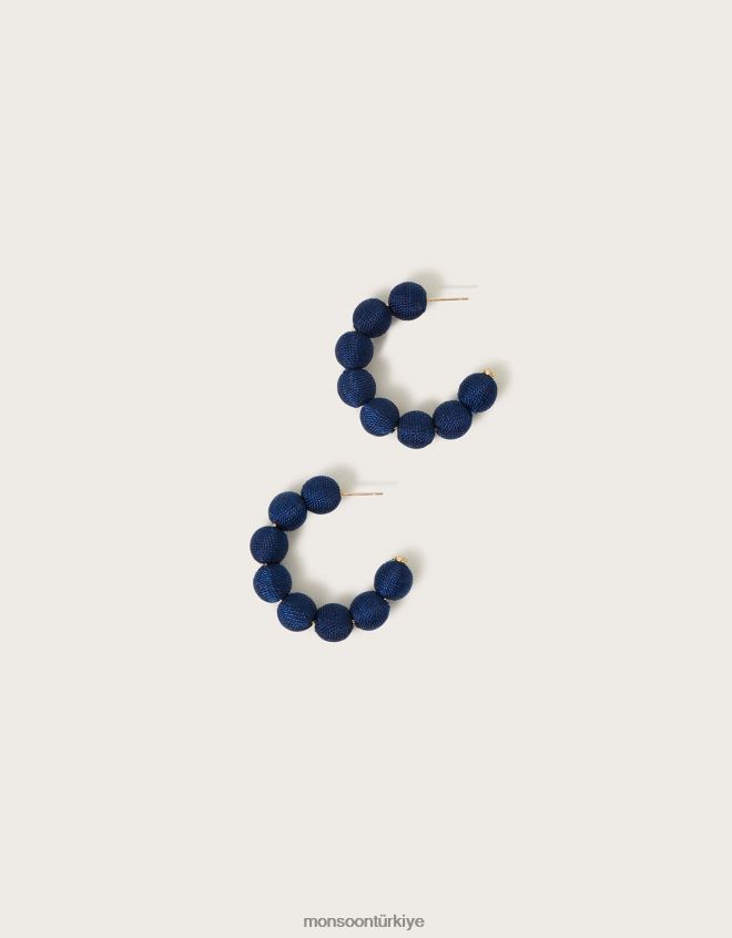 Monsoon kadınlar bobble çember küpeler JH86BT1264 aksesuar moda