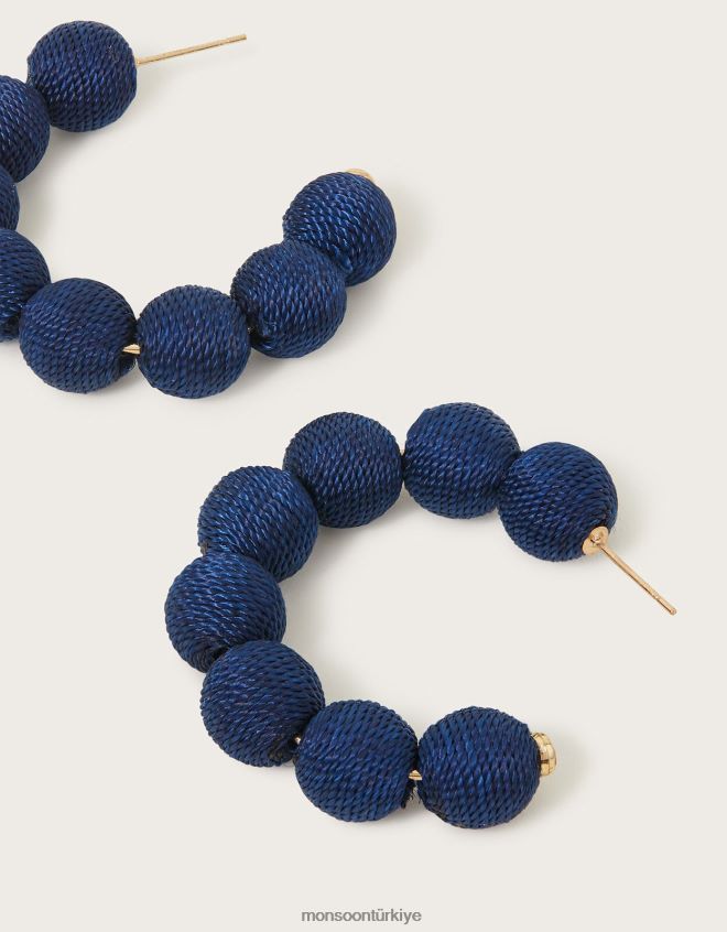 Monsoon kadınlar bobble çember küpeler JH86BT1264 aksesuar moda