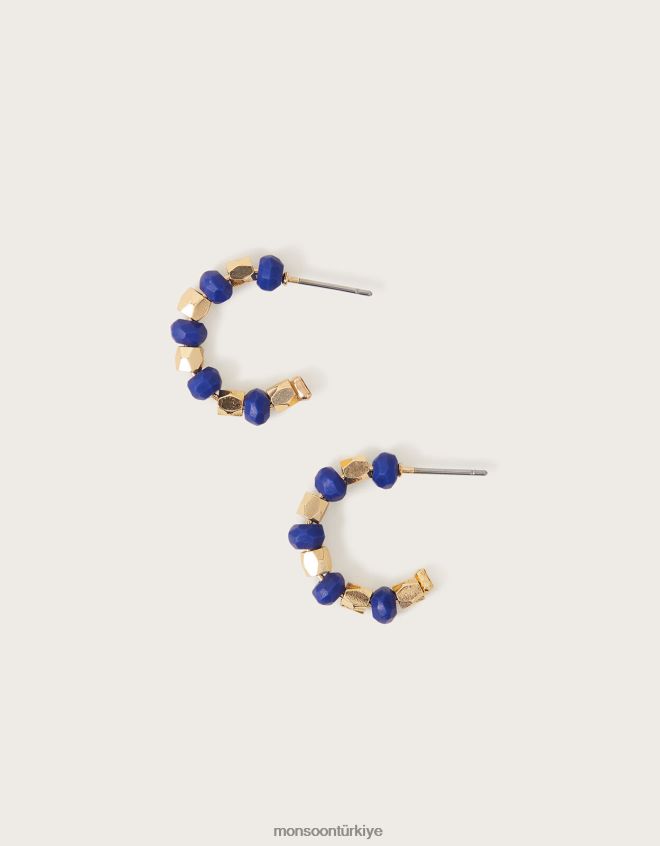 Monsoon kadınlar boncuklu halka küpeler JH86BT1261 aksesuar moda