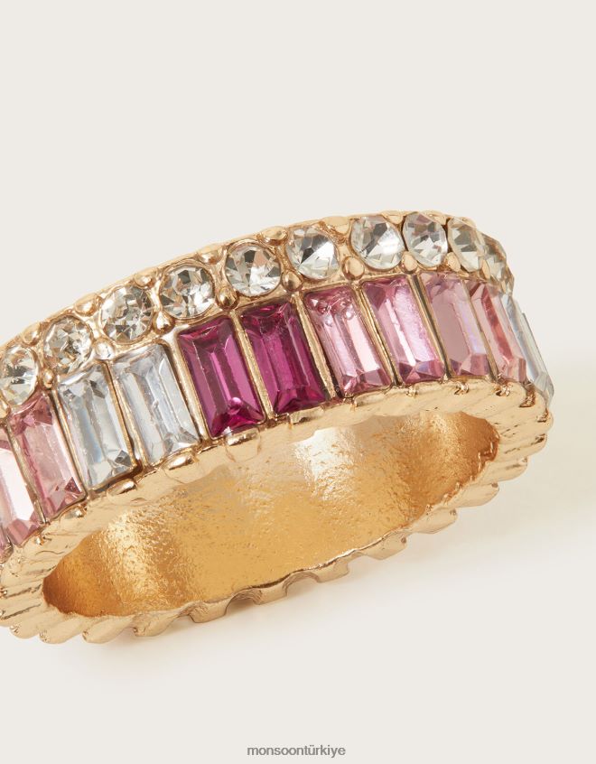 Monsoon kadınlar değerli taş yüzük JH86BT1436 aksesuar altın