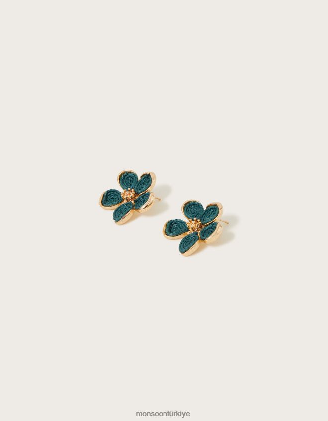 Monsoon kadınlar deyim çiçek saplama küpeler JH86BT1262 aksesuar şık