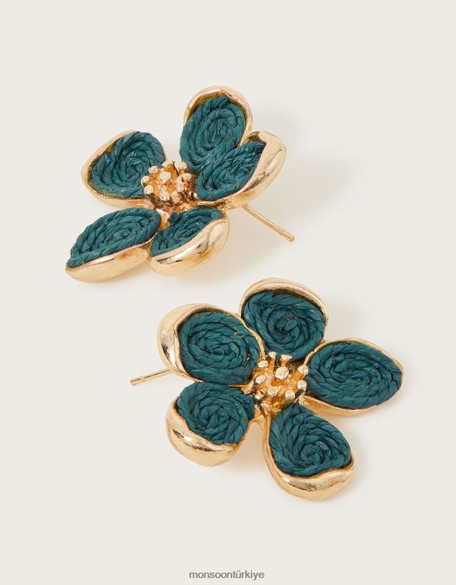 Monsoon kadınlar deyim çiçek saplama küpeler JH86BT1262 aksesuar şık