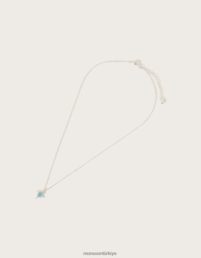 Monsoon kadınlar gümüş narin yıldız kolye JH86BT1311 aksesuar şık