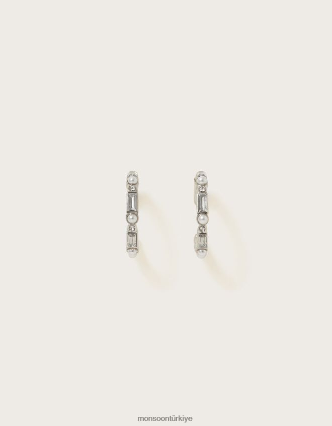 Monsoon kadınlar inci halka küpeler JH86BT1376 aksesuar sıcak