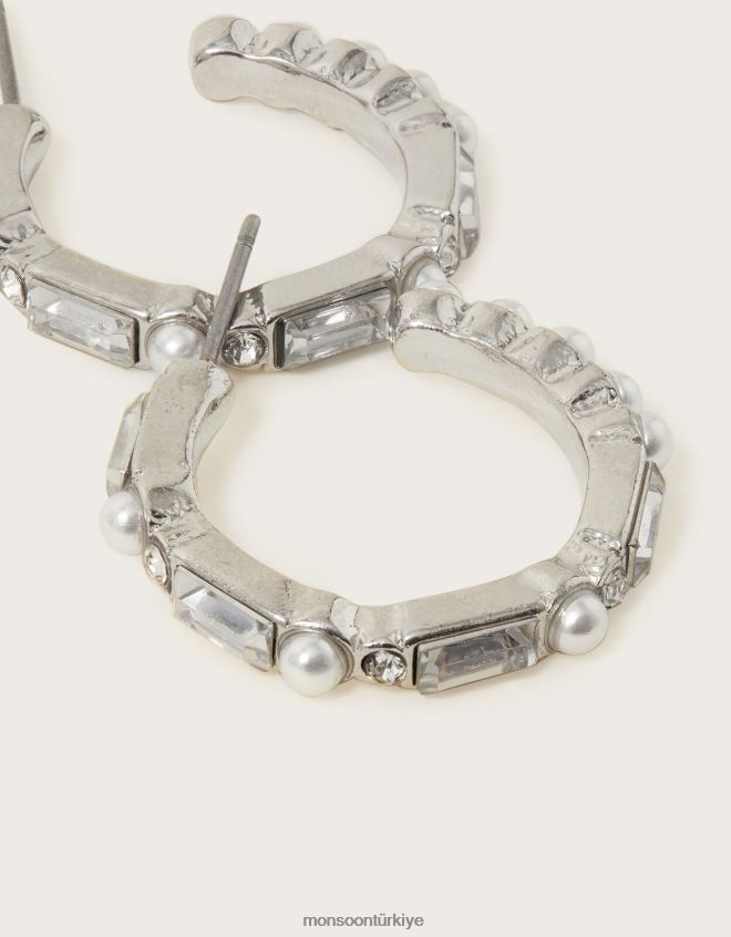 Monsoon kadınlar inci halka küpeler JH86BT1376 aksesuar sıcak