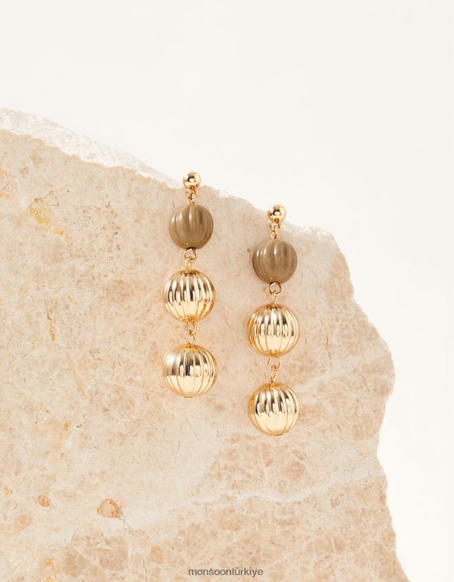 Monsoon kadınlar katmanlı top küpeler JH86BT1442 aksesuar sıcak