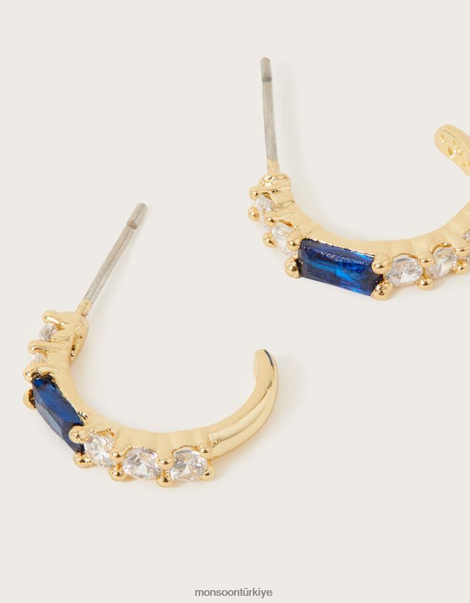 Monsoon kadınlar kristal mücevher huggie halkaları JH86BT1343 aksesuar şık