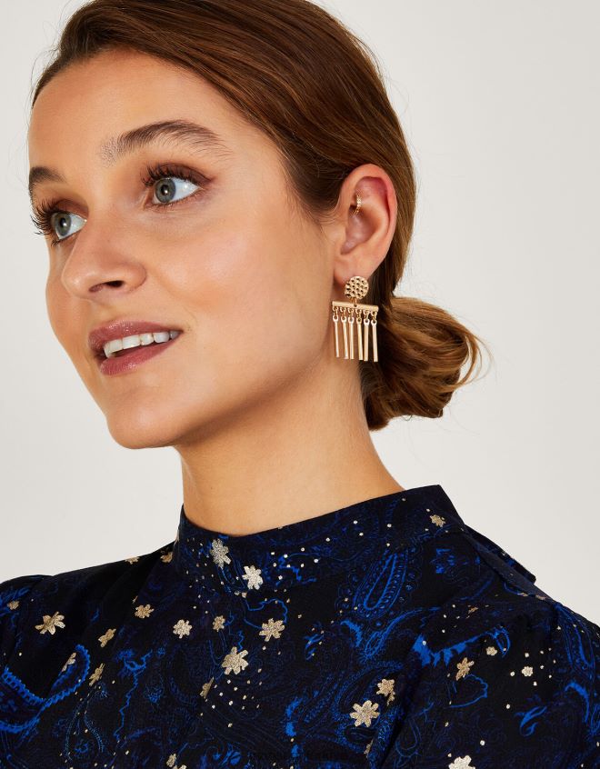 Monsoon kadınlar püskül çekicilik damızlık küpe JH86BT1373 aksesuar zarif