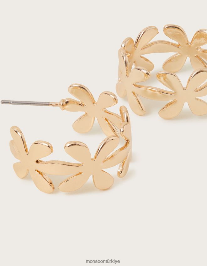 Monsoon kadınlar papatya çember küpeleri JH86BT1257 aksesuar sıcak