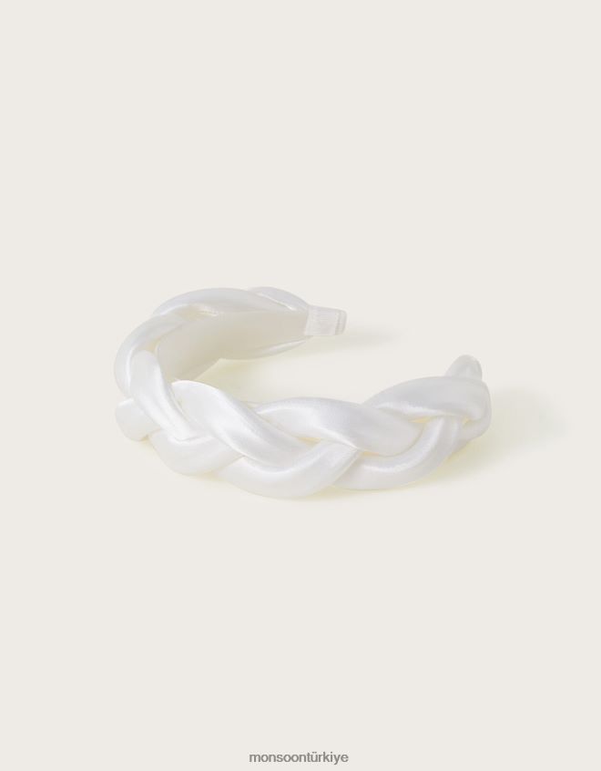 Monsoon kadınlar örgü kafa bandı JH86BT1338 aksesuar fildişi