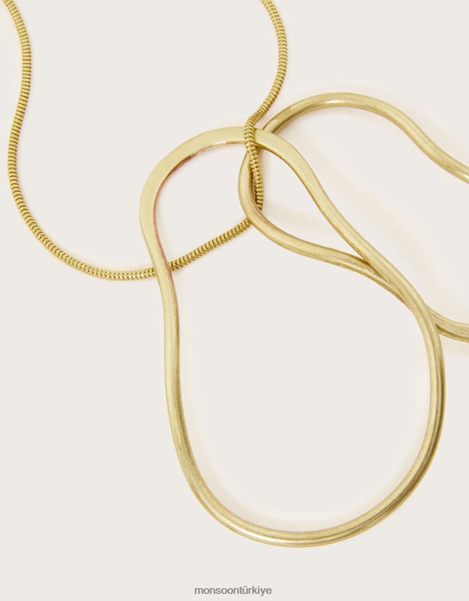 Monsoon kadınlar sibilia büküm kolye JH86BT1354 aksesuar moda