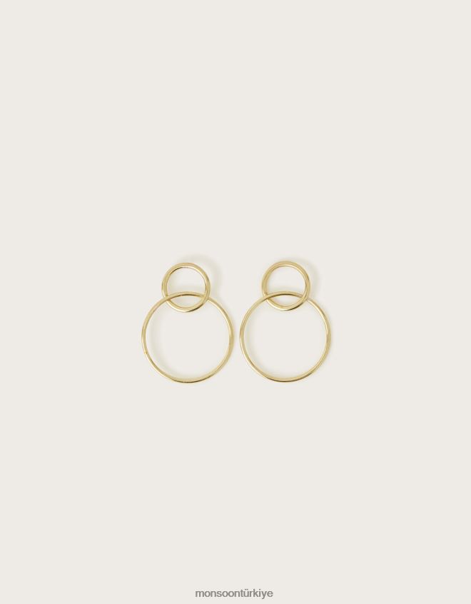 Monsoon kadınlar sibilia çift halka küpe JH86BT1319 aksesuar şık