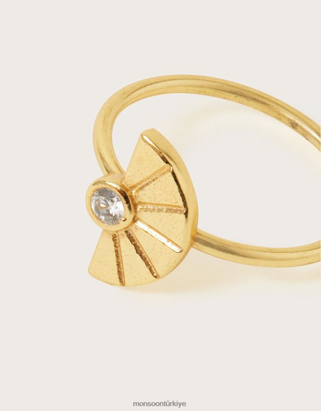 Monsoon kadınlar tek fan halkası JH86BT1372 aksesuar altın
