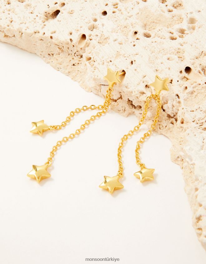 Monsoon kadınlar yıldız damlası püskül küpe JH86BT1444 aksesuar şık