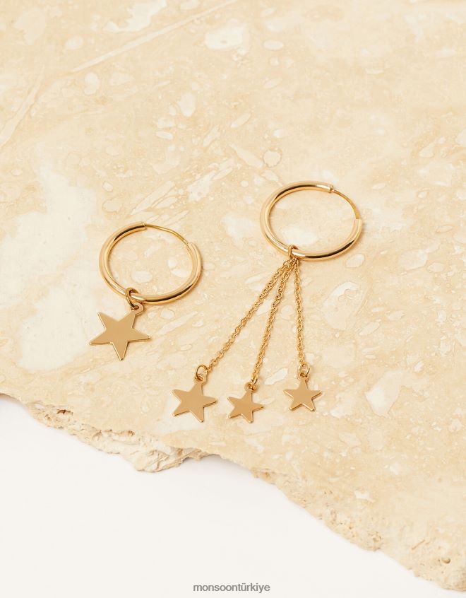 Monsoon kadınlar yıldız püskül halka küpe JH86BT1441 aksesuar şık