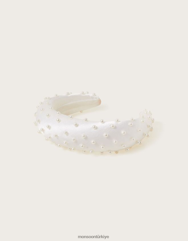 Monsoon kadınlar inci yastıklı gelin bandı JH86BT1286 aksesuar sıcak