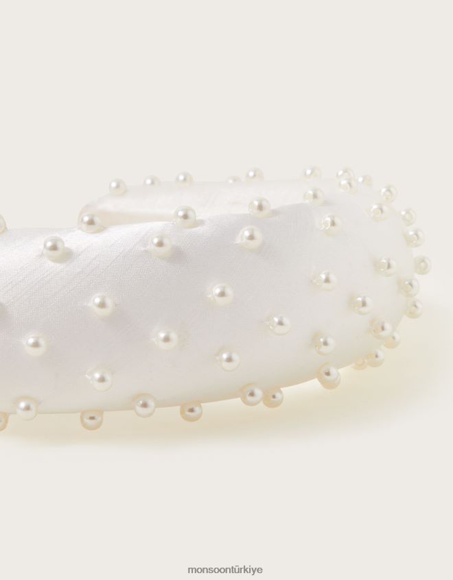 Monsoon kadınlar inci yastıklı gelin bandı JH86BT1286 aksesuar sıcak
