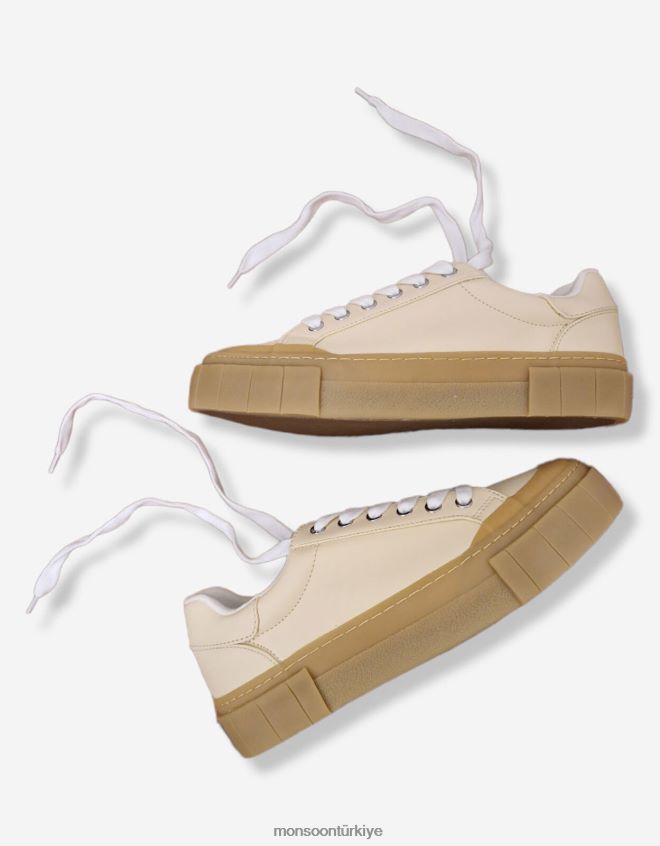 Monsoon kadınlar iyi haber düşük top eğitmenler JH86BT1517 ayakkabı beyaz