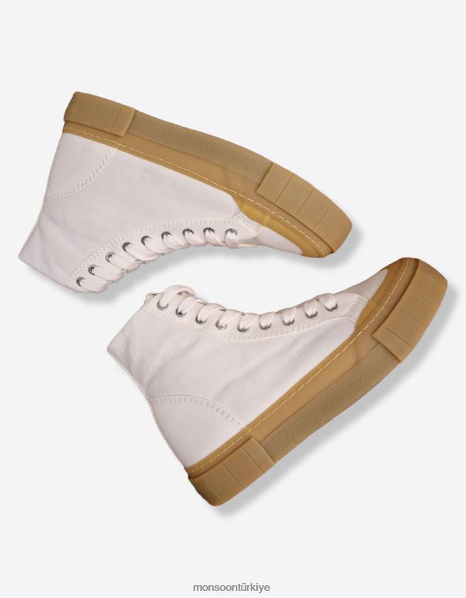 Monsoon kadınlar iyi haber üst düzey eğitmenler JH86BT1492 ayakkabı beyaz