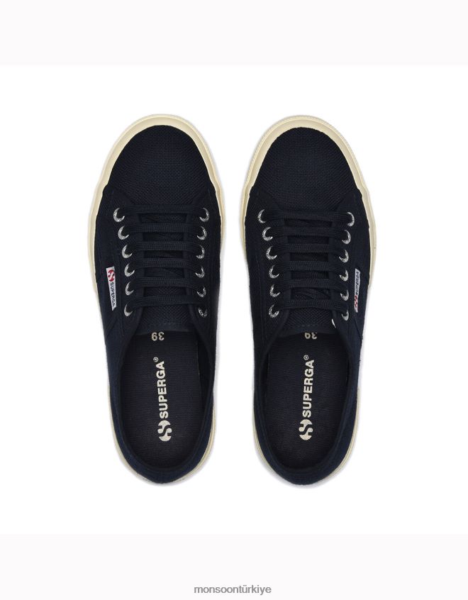 Monsoon kadınlar superga 2750 vegan cotu klasik spor ayakkabı JH86BT1559 ayakkabı Mavi Donanma)
