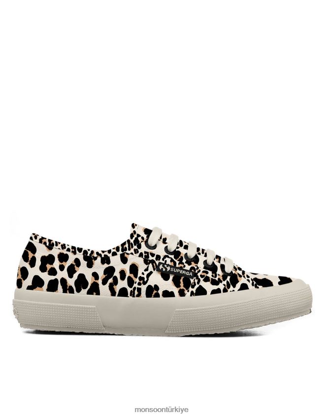 Monsoon kadınlar superga leopar desenli bağcıklı spor ayakkabı JH86BT1519 ayakkabı çok