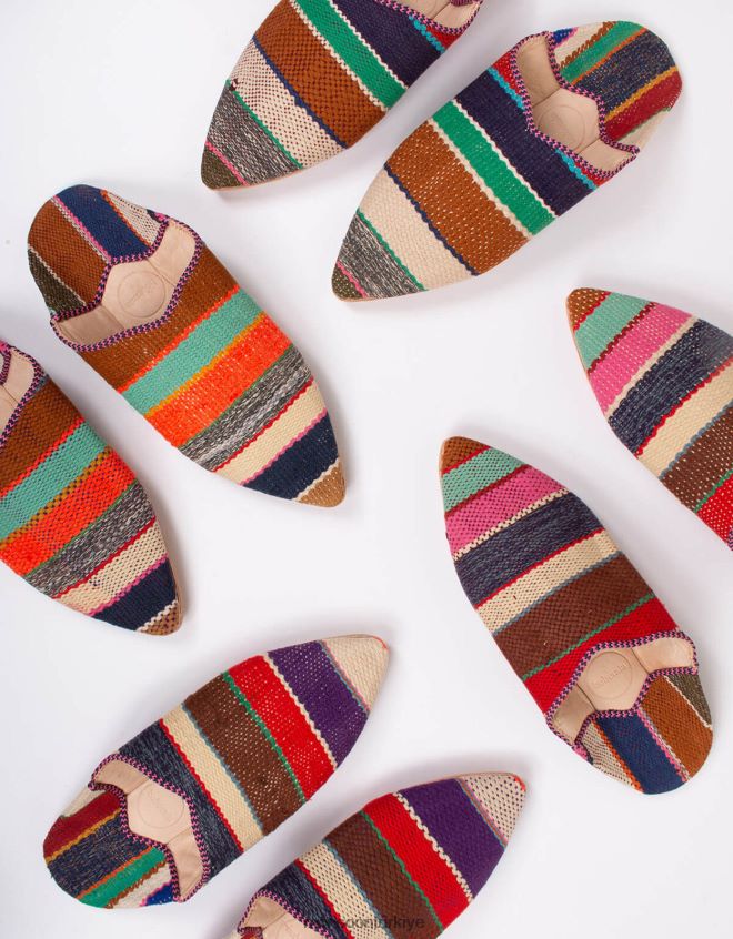 Monsoon kadınlar bohemia tasarım fas bujad babouche terlik kırmızı JH86BT1542 ayakkabı kırmızı