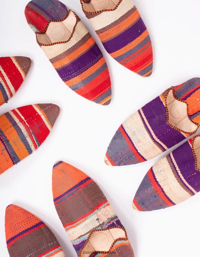 Monsoon kadınlar bohemia tasarım fas bujad babouche terlik mor JH86BT1556 ayakkabı mor