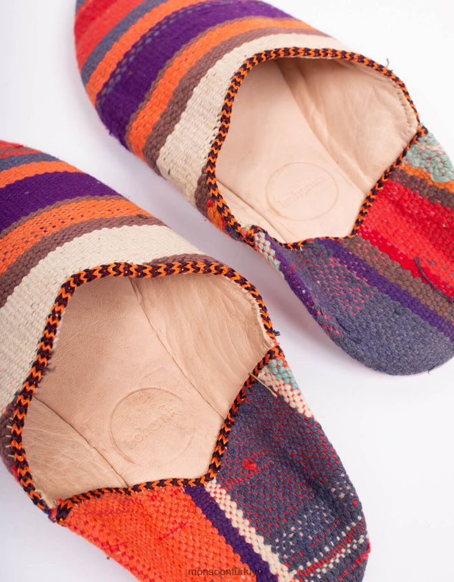 Monsoon kadınlar bohemia tasarım fas bujad babouche terlik mor JH86BT1556 ayakkabı mor