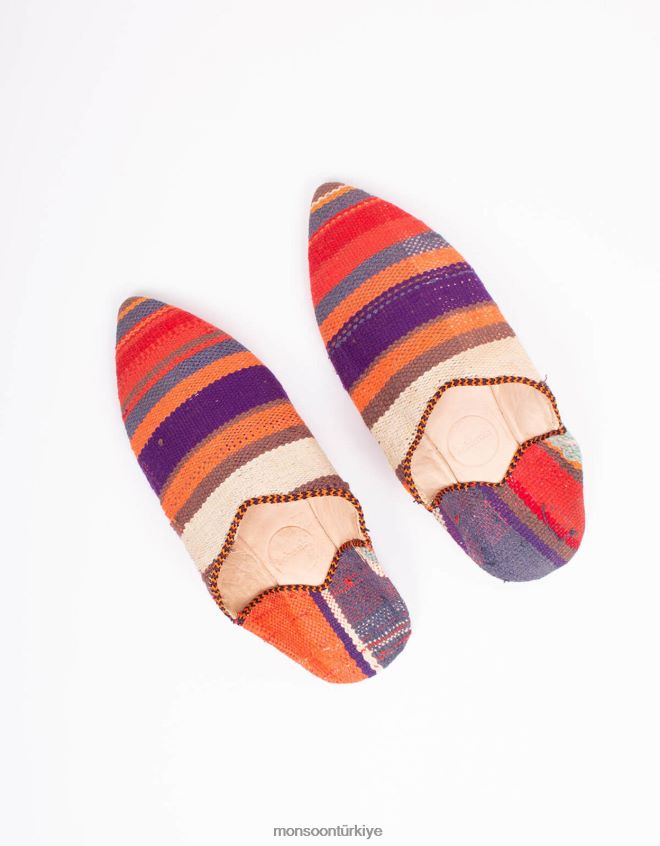 Monsoon kadınlar bohemia tasarım fas bujad babouche terlik mor JH86BT1556 ayakkabı mor