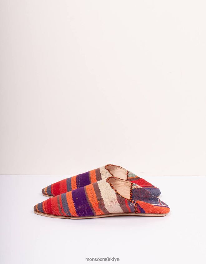 Monsoon kadınlar bohemia tasarım fas bujad babouche terlik mor JH86BT1556 ayakkabı mor