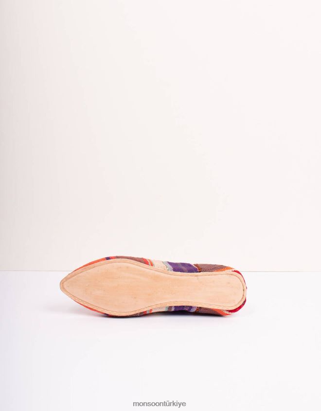 Monsoon kadınlar bohemia tasarım fas bujad babouche terlik mor JH86BT1556 ayakkabı mor