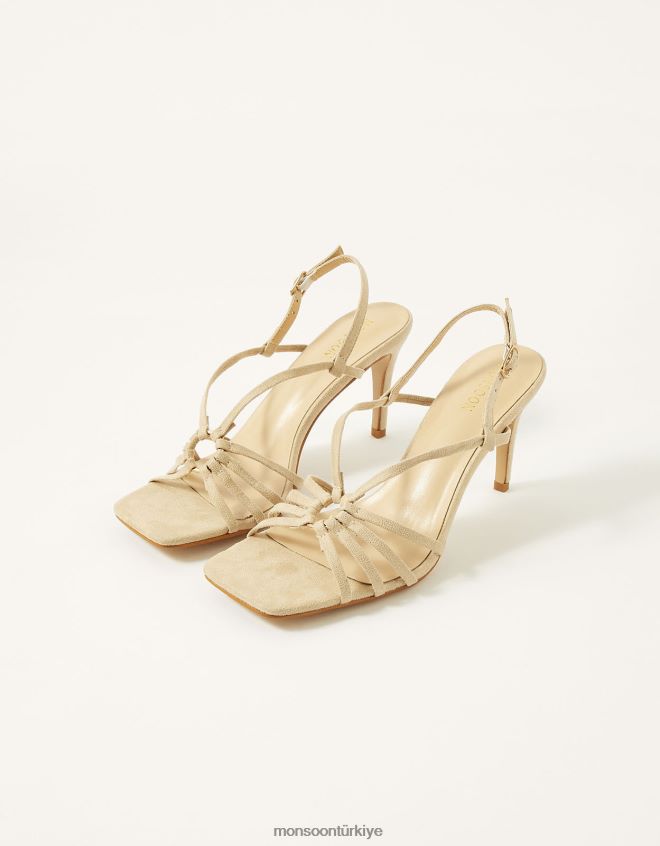 Monsoon kadınlar zar zor halka detaylı topuklu ayakkabı JH86BT1546 ayakkabı çıplak